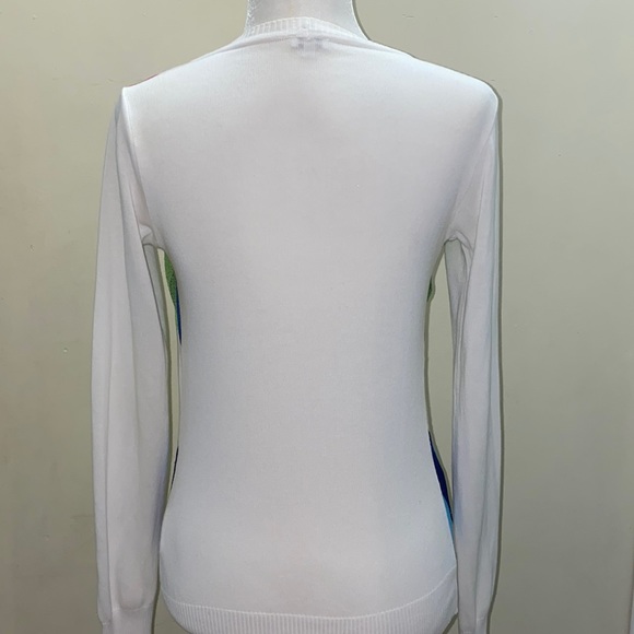 Versace jeans couture stripes knit sweater long sleeve classic cardigan buttons - Picture 4 of 11